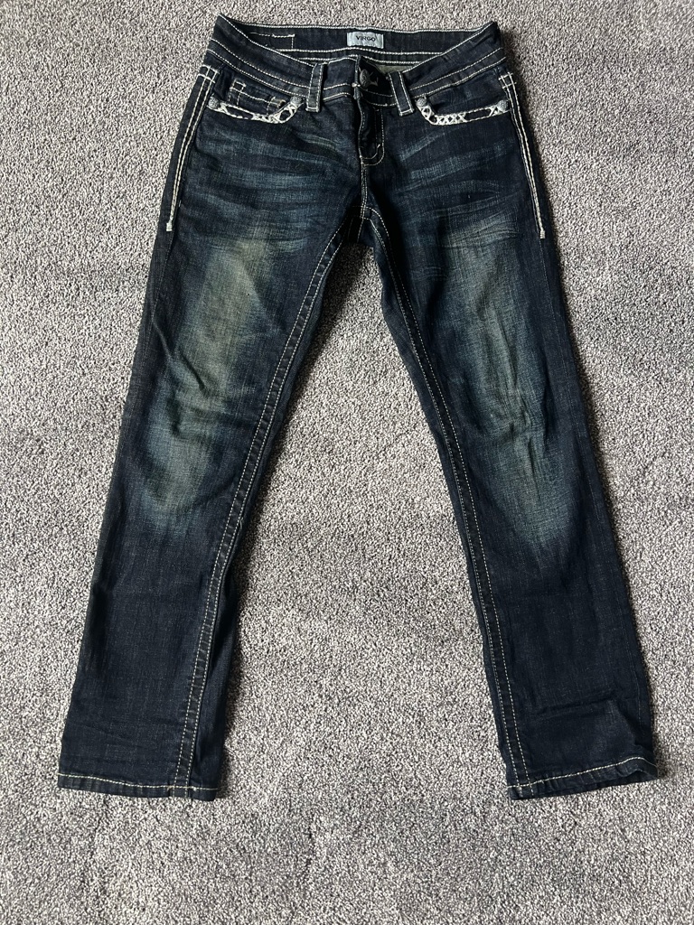 Virgo Women's Dark Blue Straight-Leg Jeans